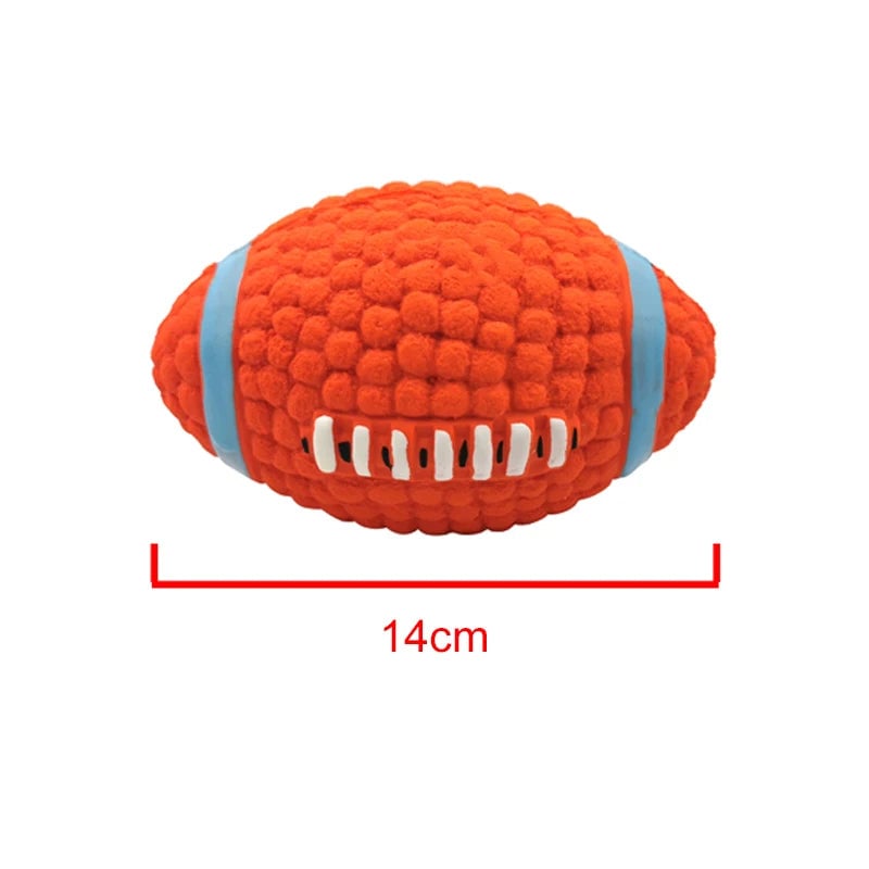 Natural Latex Dog Balls Anti-Bite Squeaky Chew Toys Small Large Dogs