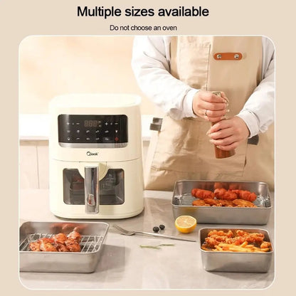 304 Stainless Steel Round Cooking Rack with Feet - Air Fryer BBQ