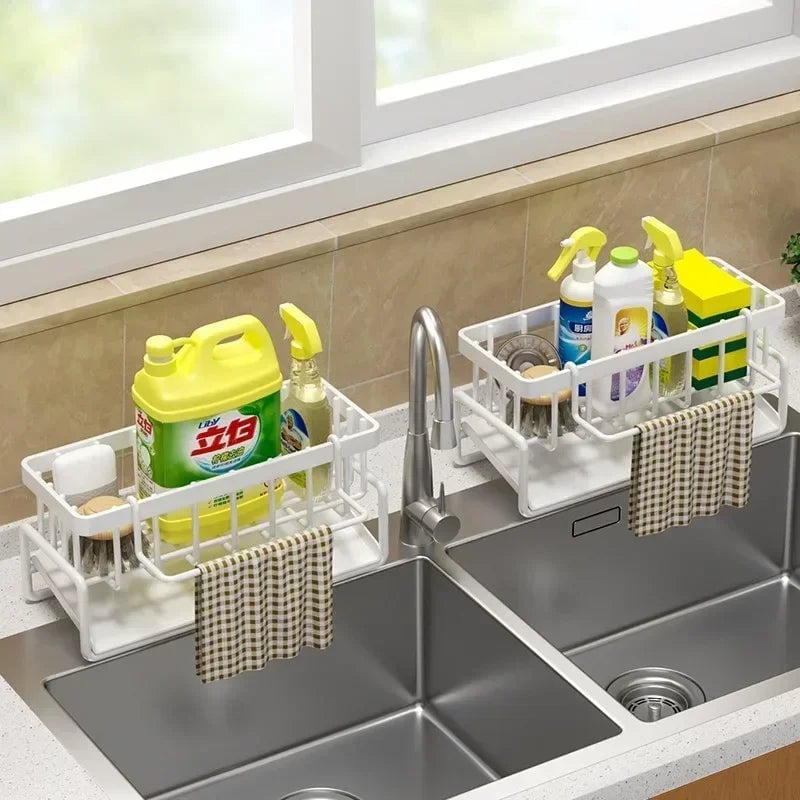 Multifunctional Kitchen Sink Organizer Rack - Sponge Drainer Shelf