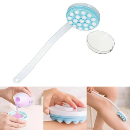 Long Handle Bath Brush - Body Scrubber Massager for Back & Legs