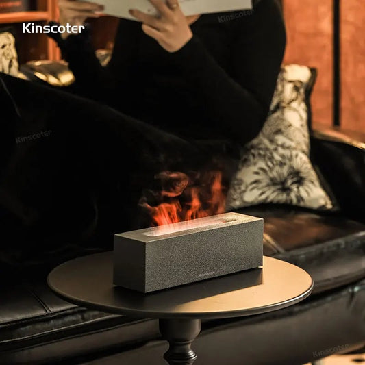 Ultrasonic Cool Mist Humidifier LED Flame Aroma Diffuser 300ml