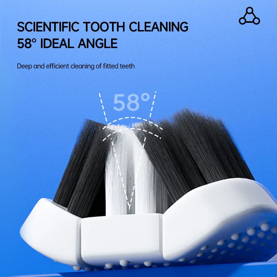 3D U-Shaped Manual Toothbrush 6-Pack - Three-Sided Soft Bristles