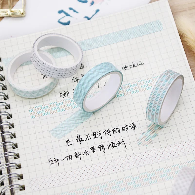 5PC Kawaii Washi Tape Set Japanese Cute Scrapbook Journaling Supplies