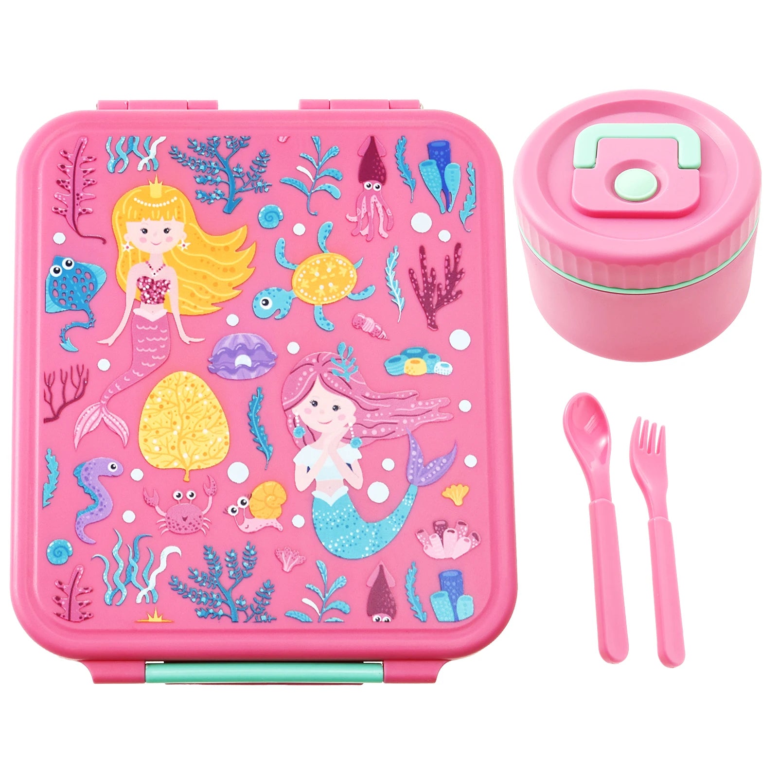 1700ml Sealed Lunch Box Set with Utensils & Soup Bowl Portable