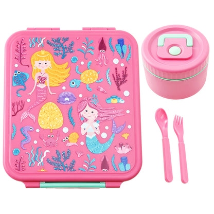 1700ml Sealed Lunch Box Set with Utensils & Soup Bowl Portable