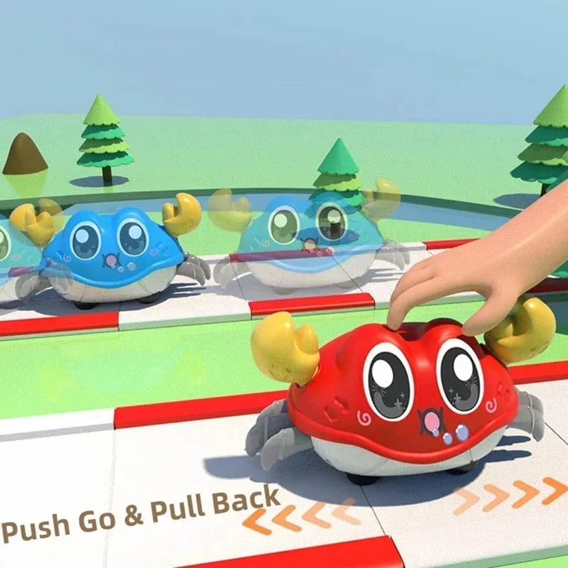 Double Force Walking Crab Sensory Toy Interactive Crawling Baby