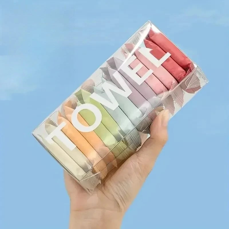 Compressed Disposable Face Towels Travel Cleansing Washcloths 14pcs