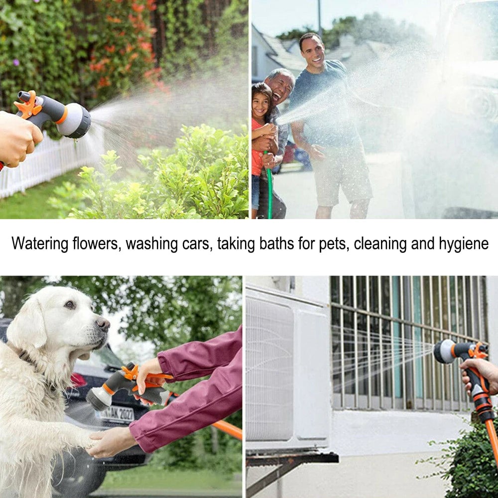 High Pressure Garden Sprayer Nozzle 8 Mode Watering Gun Plant Lawn