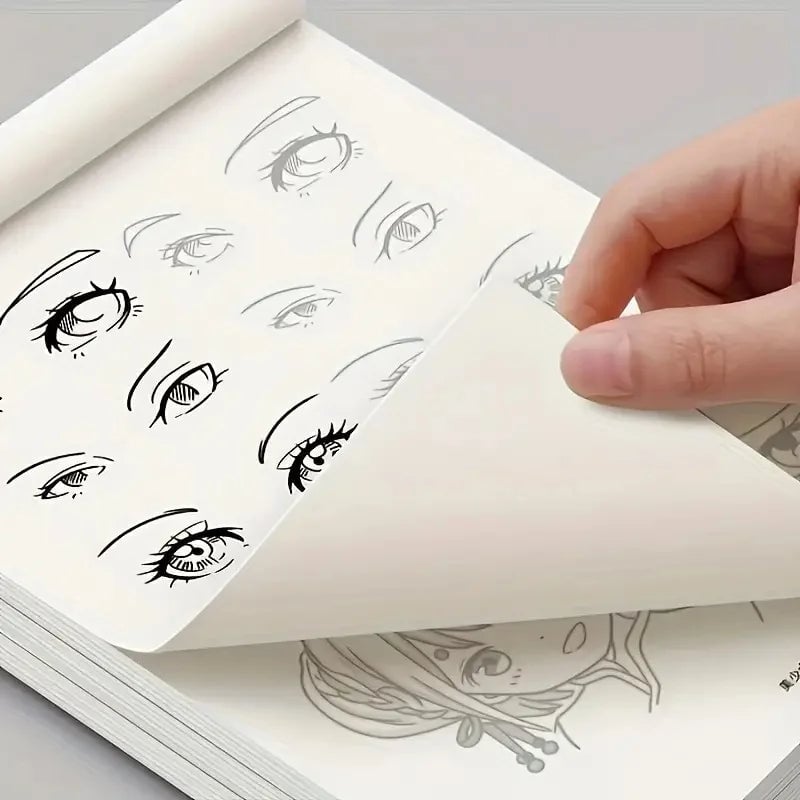 Anime Line Art Drawing Book - 48 Pages Hand-Drawn Outlines Tracing