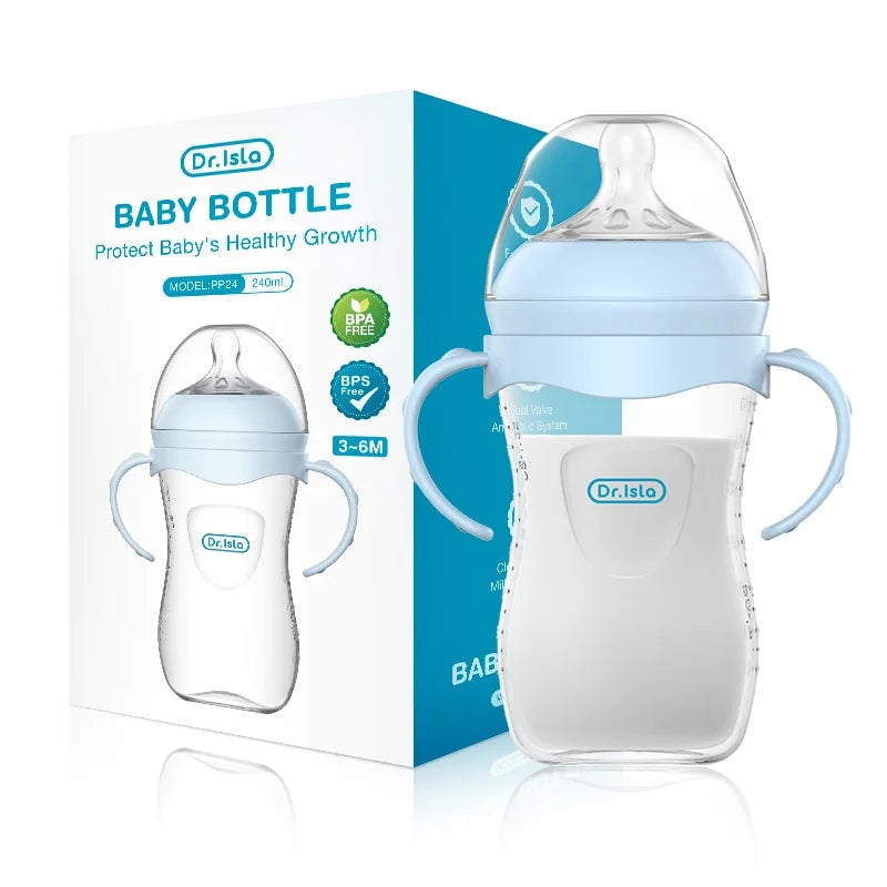 BPA-Free PP Baby Bottles 150/240/330ML with Handles Newborn Feeding