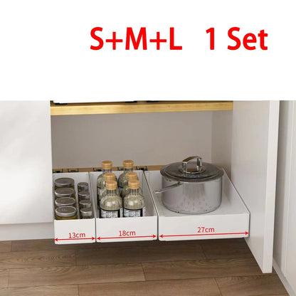 Pull Out Under Sink Storage Rack - Sliding Cabinet Organizer Basket
