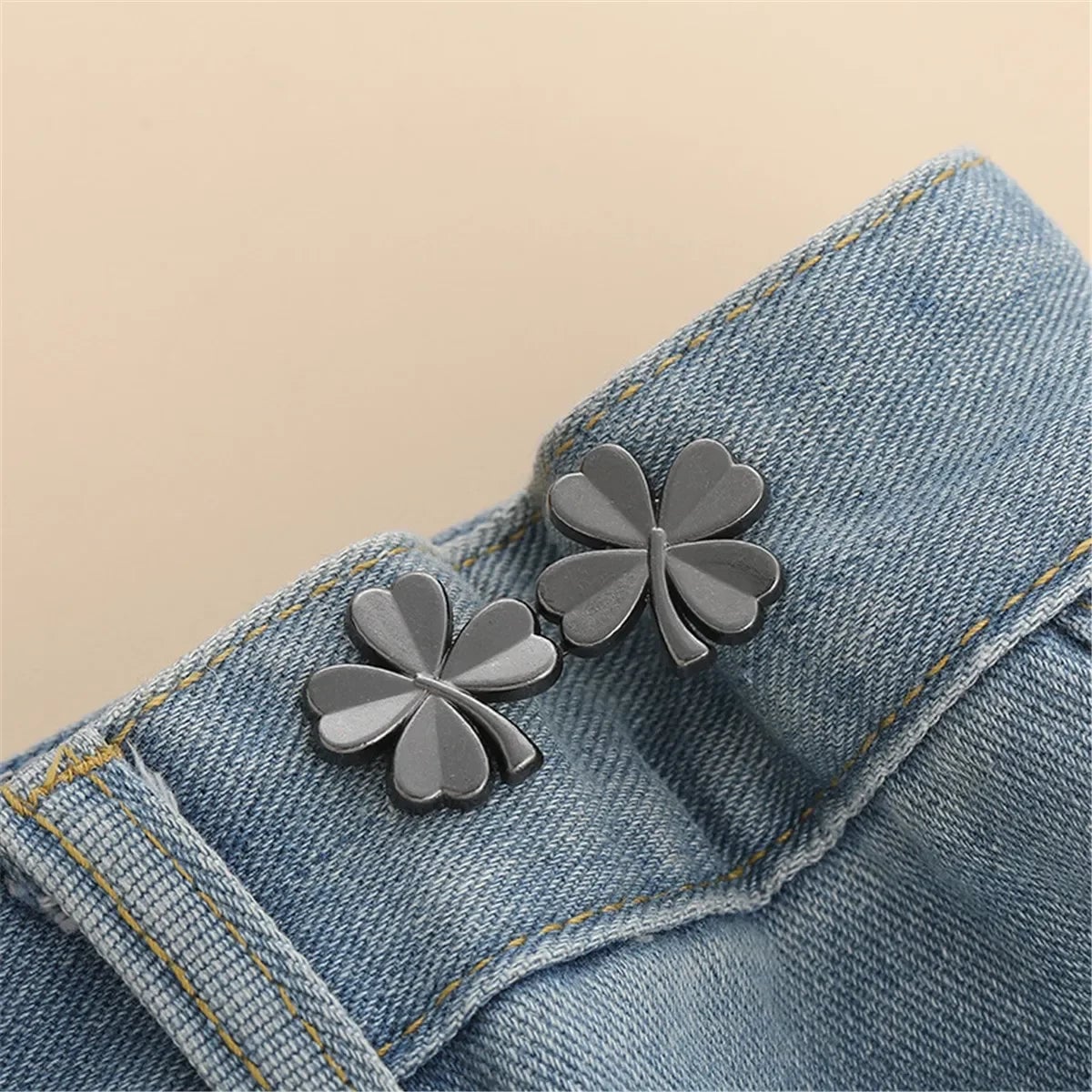 Adjustable Jean Button Clips - Retractable Waist Tightener Buckle