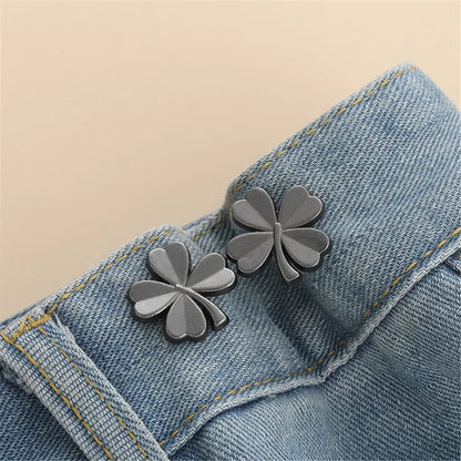 Adjustable Jean Button Clips - Retractable Waist Tightener Buckle