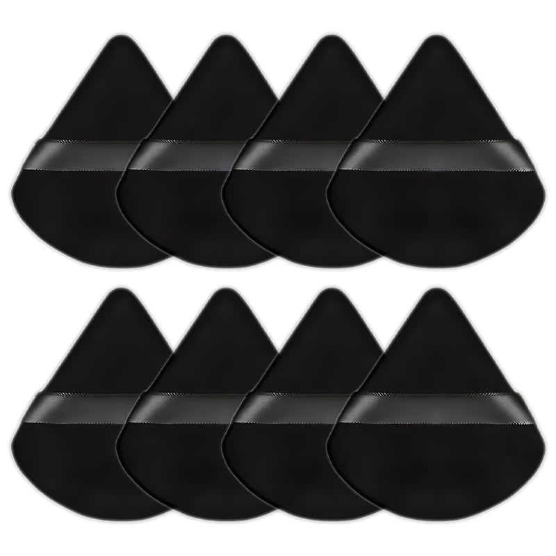 8Pcs Triangle Velvet Makeup Sponges Wet Dry Foundation Blending