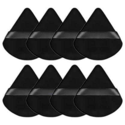8Pcs Triangle Velvet Makeup Sponges Wet Dry Foundation Blending