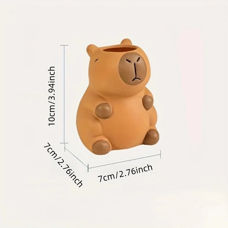 Capybara Desk Organizer - Pen Holder & Makeup Brush Storage