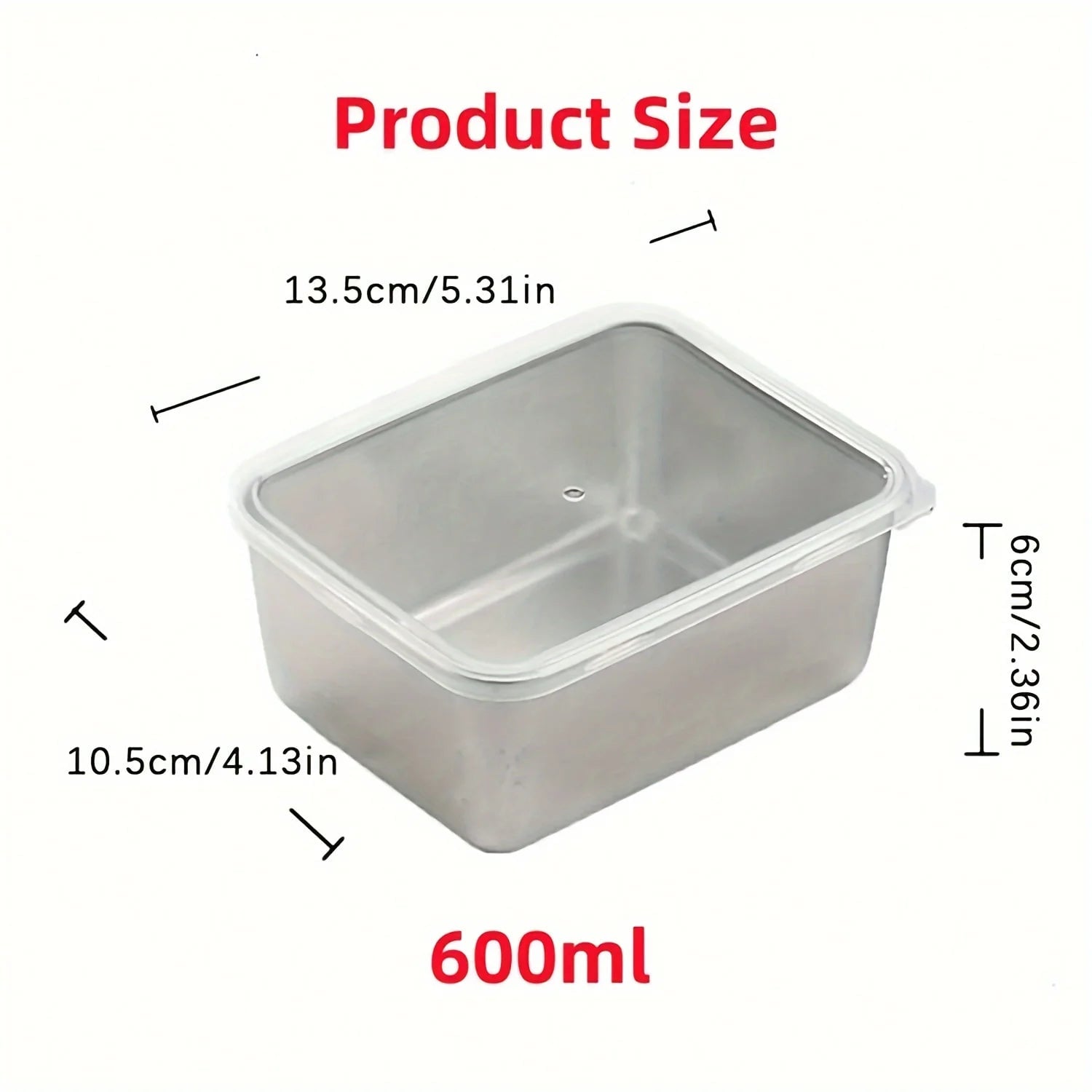 6-Piece Stainless Steel Food Storage Containers - Leakproof & Stackable