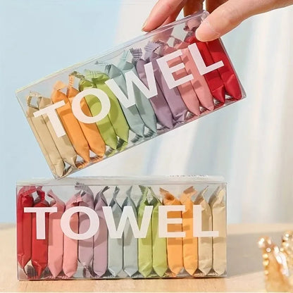 Compressed Disposable Face Towels Travel Cleansing Washcloths 14pcs