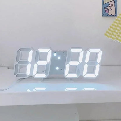 LED Digital Wall Clock with Alarm - Modern Electronic Table Display
