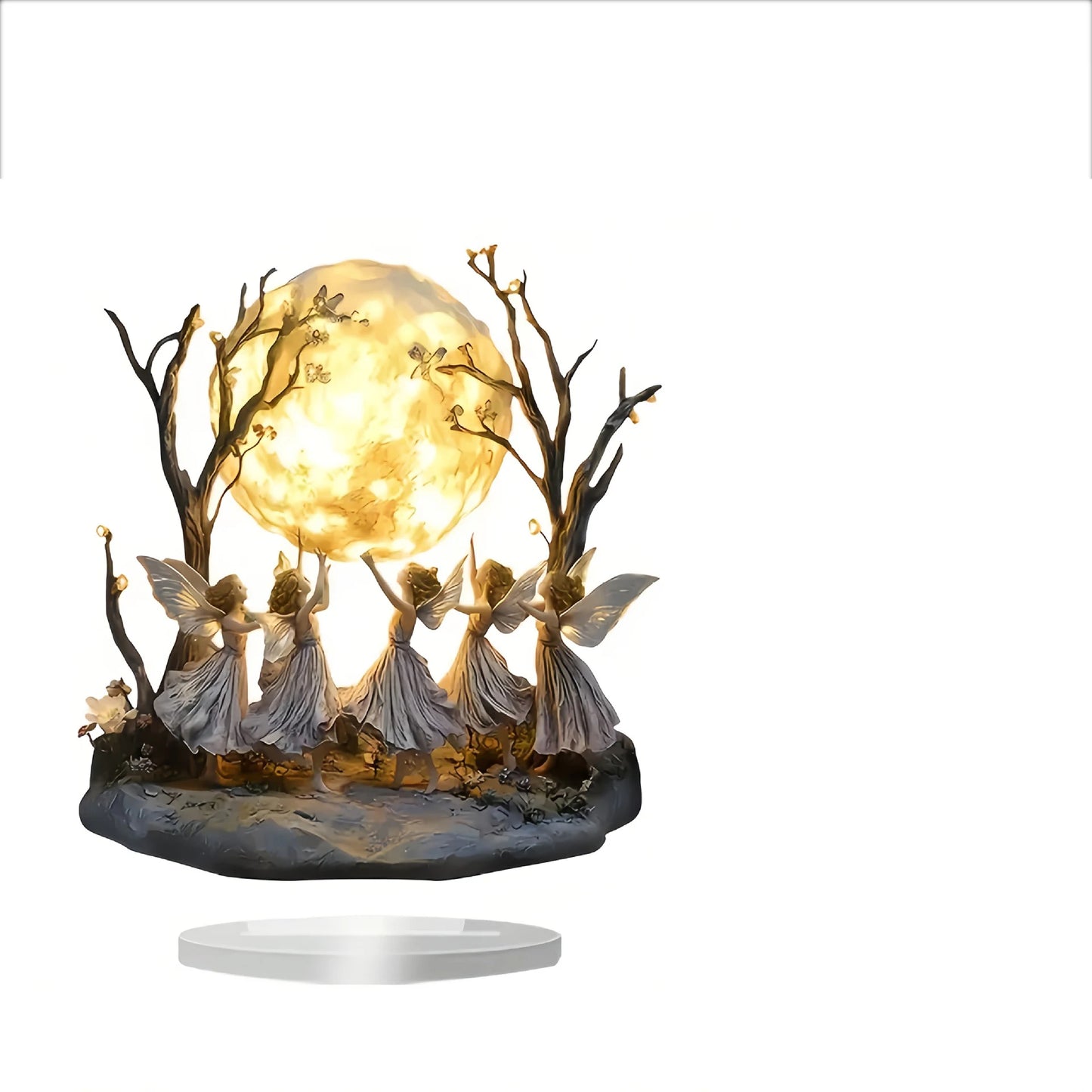 Fairy Moon Dance Ornament - Graceful Desktop Home Decoration