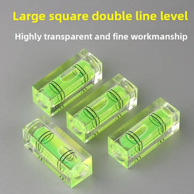 Large Square Dual Line Bubble Level - Precision Mini Spirit Level Tool