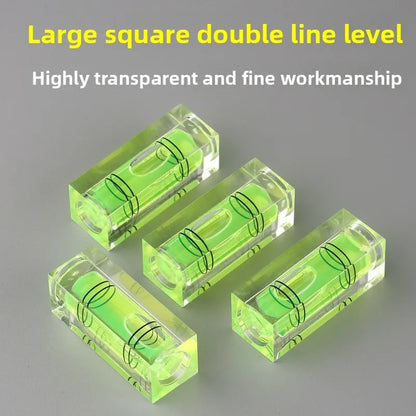 Large Square Dual Line Bubble Level - Precision Mini Spirit Level Tool