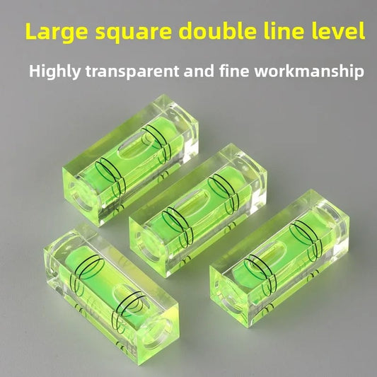 Large Square Dual Line Bubble Level - Precision Mini Spirit Level Tool