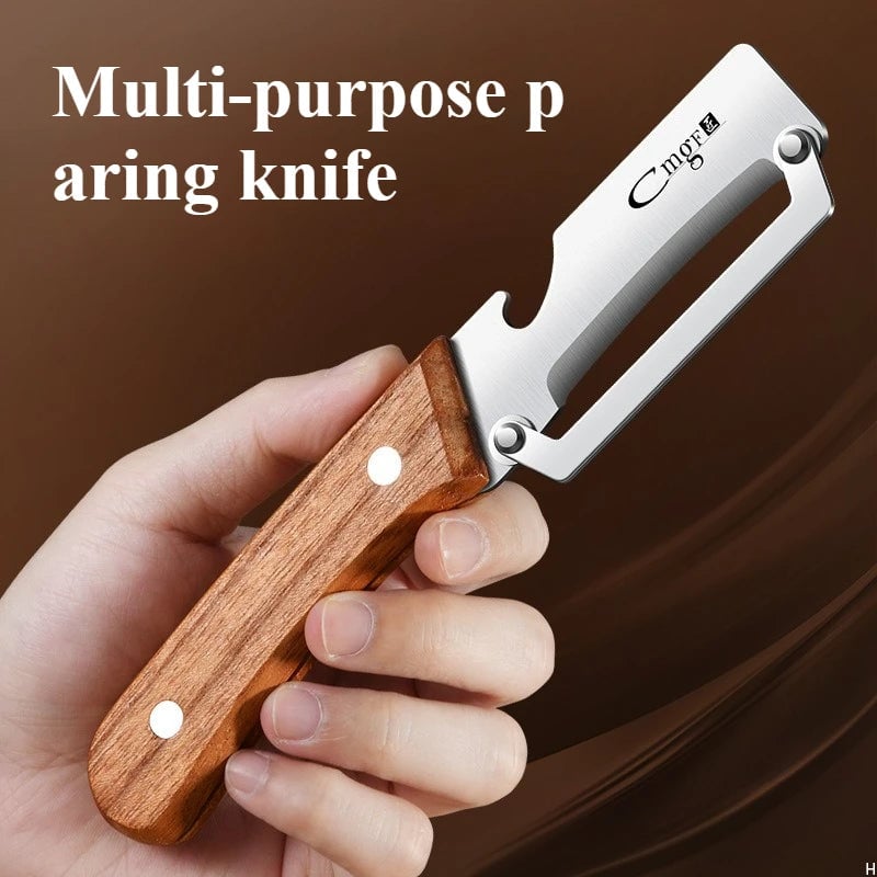 Stainless Steel Peeler Wooden Handle Vegetable Fruit Slicer