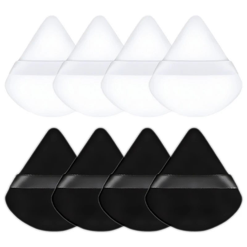 8Pcs Triangle Velvet Makeup Sponges Wet Dry Foundation Blending