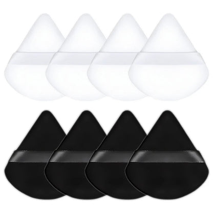 8Pcs Triangle Velvet Makeup Sponges Wet Dry Foundation Blending