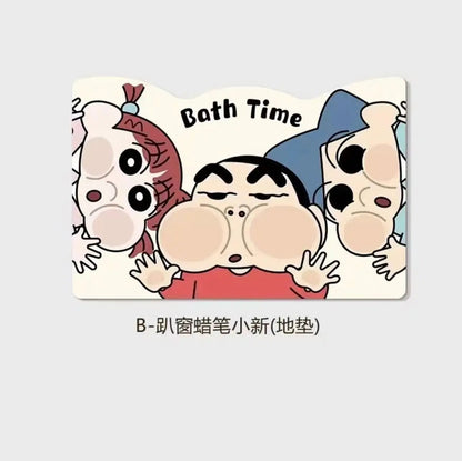 Quick Dry Anime Cartoon Bath Mat - Soft Water Absorption Shower Mat
