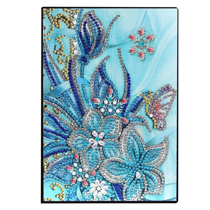 DIY Diamond Painting PU Leather Notebook - Mandala Flower Design Kit