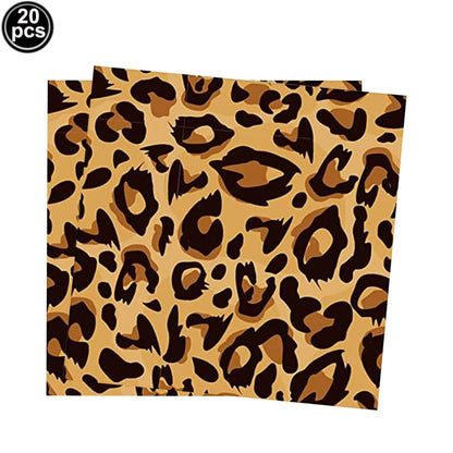 Jungle Animal Print Disposable Paper Plates Safari Party 8-Pack