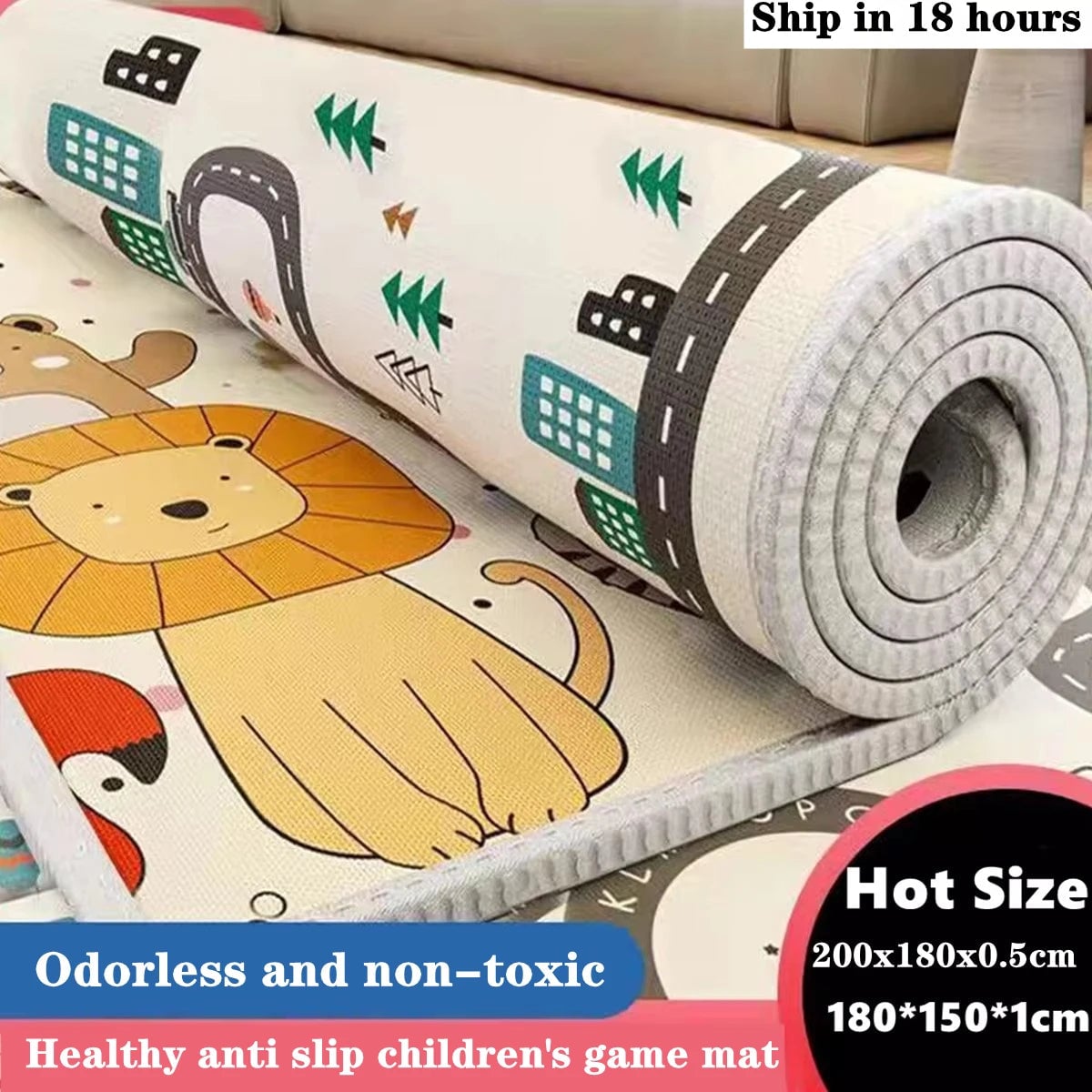 Non-Toxic EPE Baby Crawling Play Mat Activity Gym Carpet Game Rug