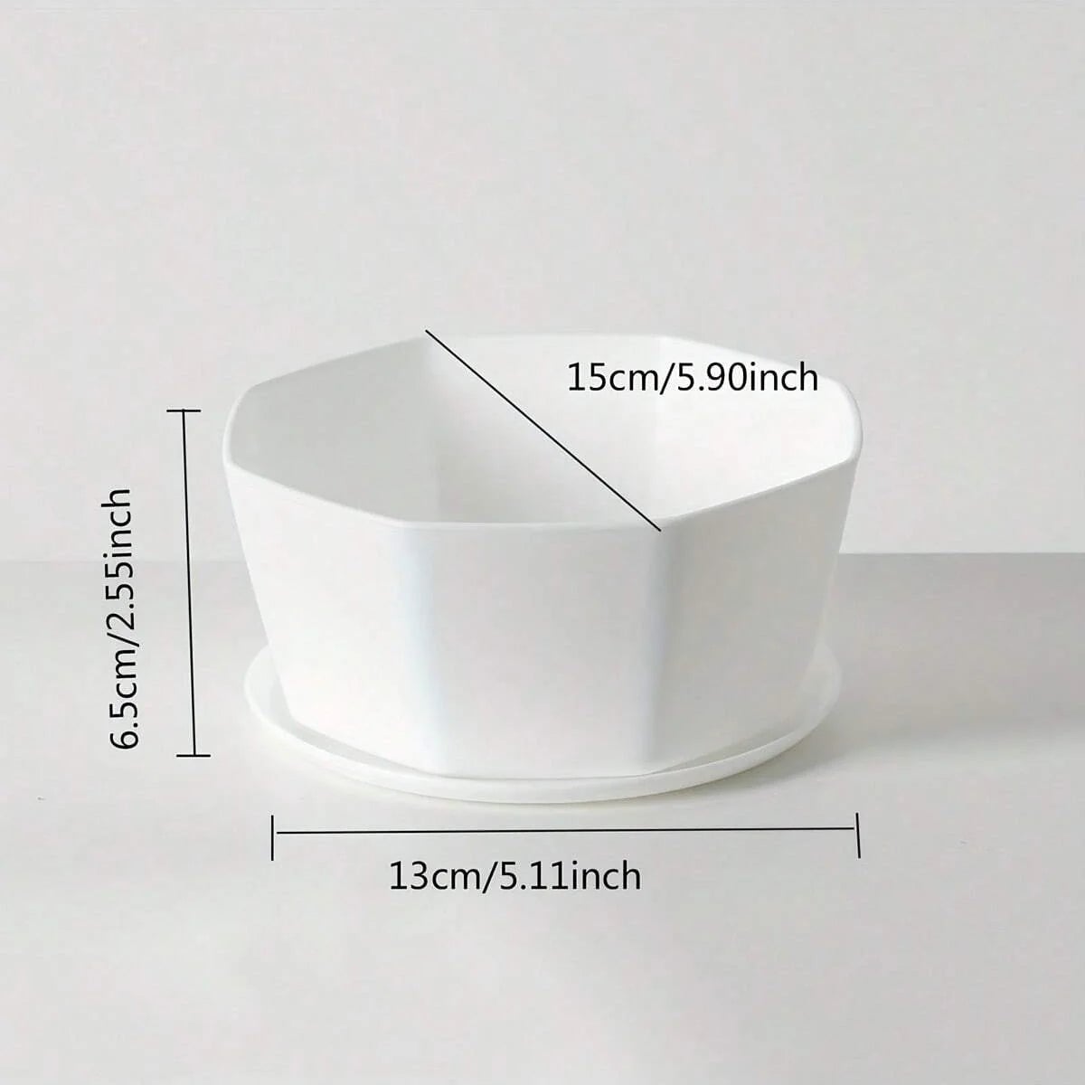 Plastic Plant Pots with Drainage Holes & Saucers Set 1/3/4pcs Indoor