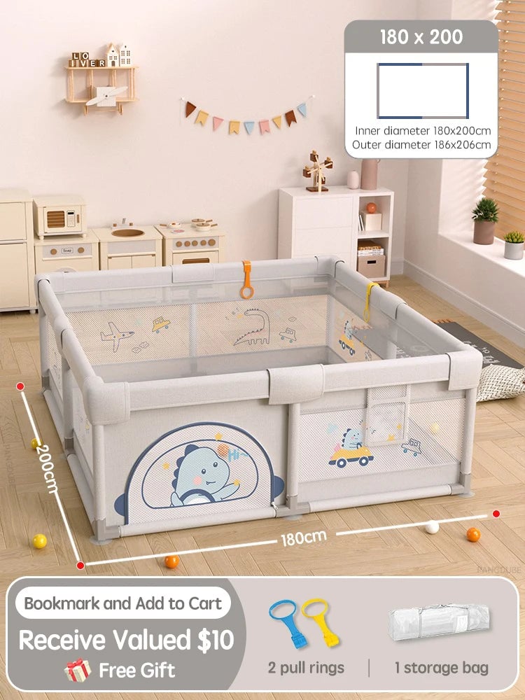 Panda Baby Playpen 4 Adjustable Sizes Activity Gym Safety Fence