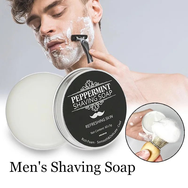 Organic Handmade Shaving Soap Bar - Smooth Texture Face Cleanser