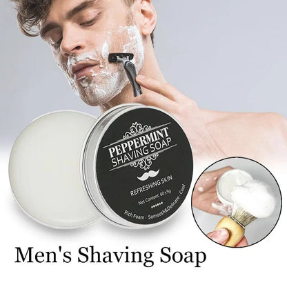 Organic Handmade Shaving Soap Bar - Smooth Texture Face Cleanser