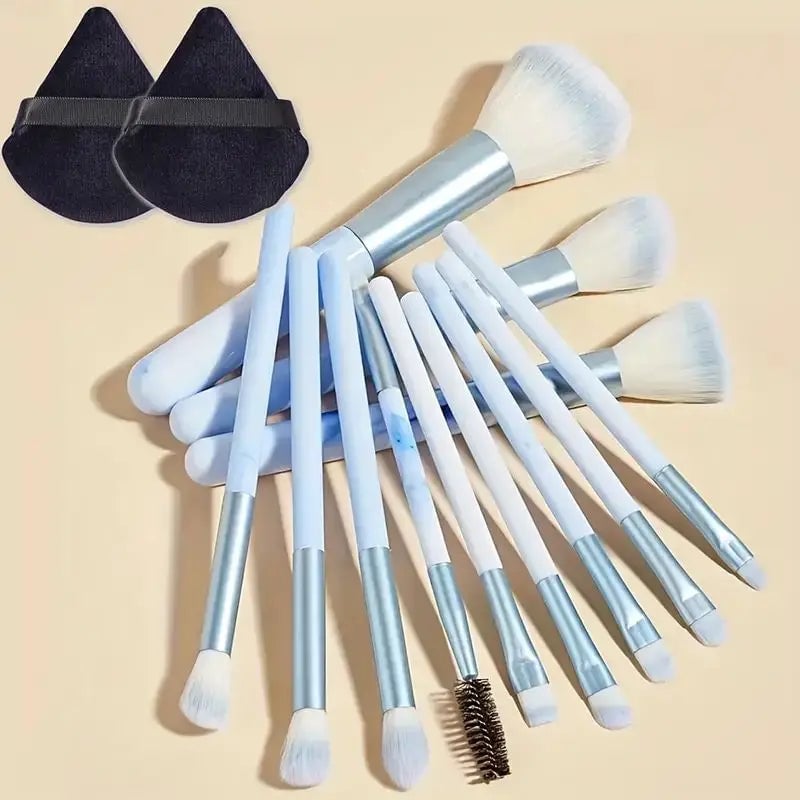 12PCS Ultra Soft Makeup Brush Set - Powder Blush Concealer Eyeliner