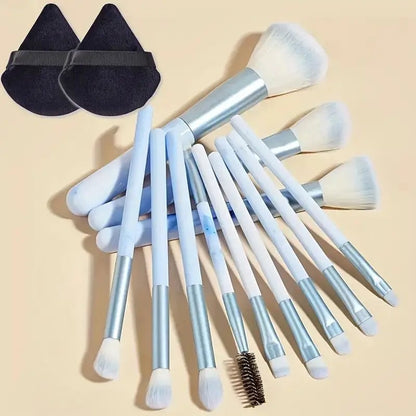 12PCS Ultra Soft Makeup Brush Set - Powder Blush Concealer Eyeliner