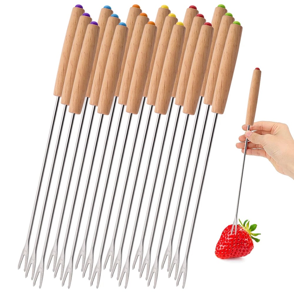 Stainless Steel Fondue Forks Set 6-24Pcs Long Corrosion Resistant
