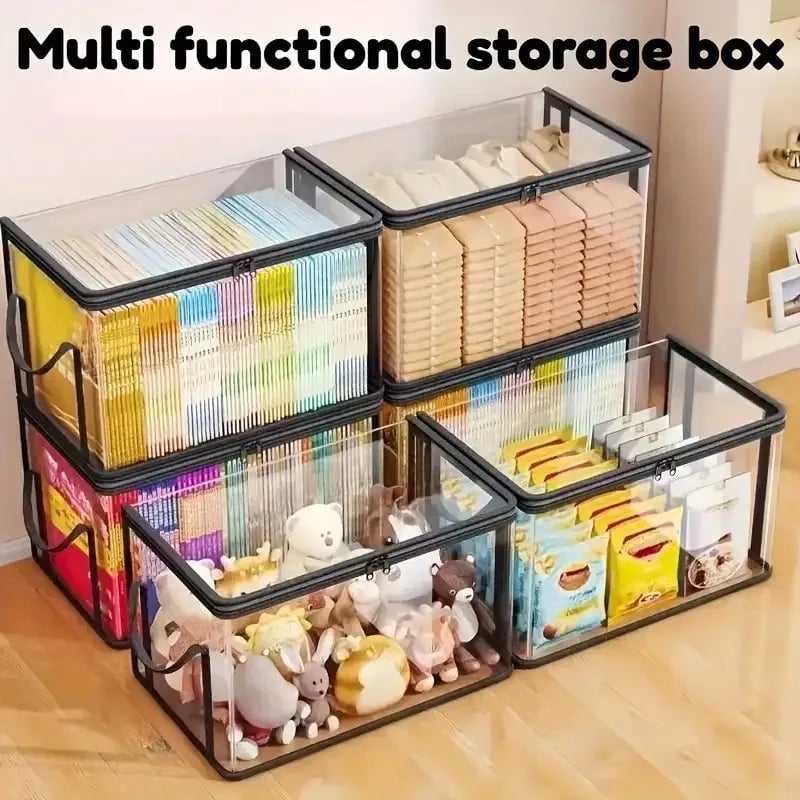 Large Transparent Storage Boxes 2Pc Set