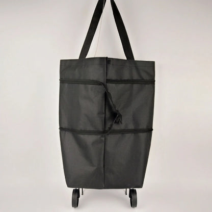 Foldable Shopping Cart with Wheels - Portable Grocery Trolley Backpack