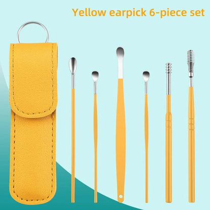 Stainless Steel Ear Cleaning Tool Kit with Pick Set & Storage Bag