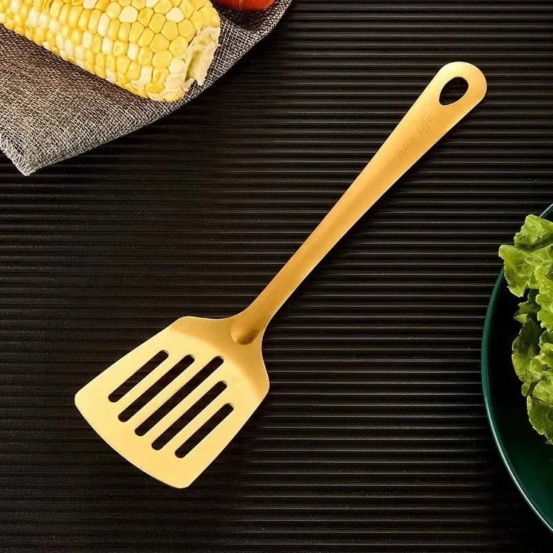 Korean Stainless Steel Kitchen Utensil Set - Spatula, Soup Spoon