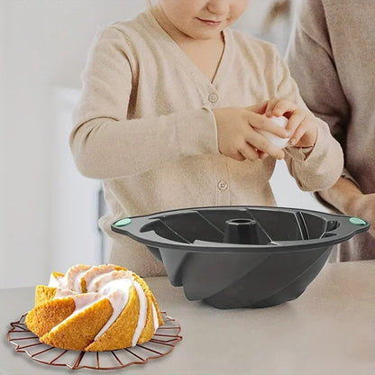 Silicone Cyclone Cake Mold - High Temperature Resistant Baking Pan