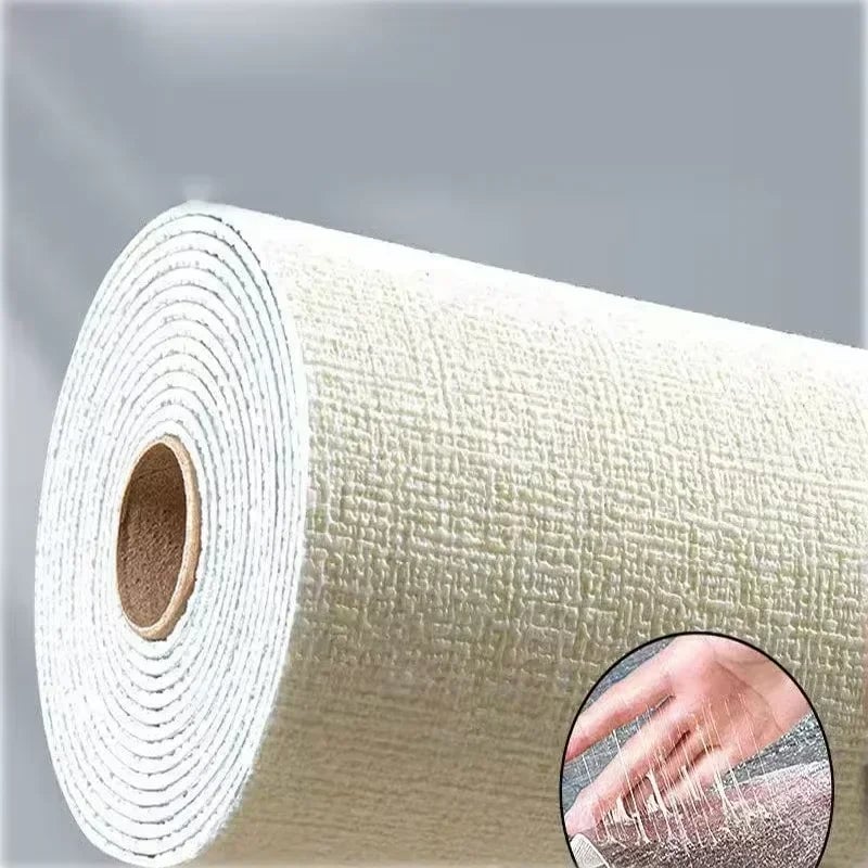 PVC Waterproof 3D Linen Self Adhesive Wall Stickers Bedroom Decor