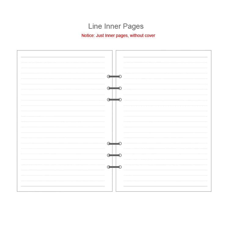 A5 A6 A7 Spiral Notebook Refill Pages 45 Sheets Line Dot Grid Paper