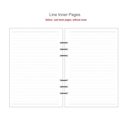 A5 A6 A7 Spiral Notebook Refill Pages 45 Sheets Line Dot Grid Paper