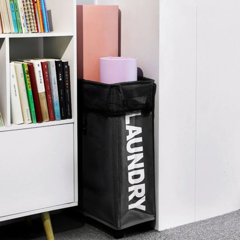 Large Wheeled Laundry Basket - Foldable Waterproof Storage Bag